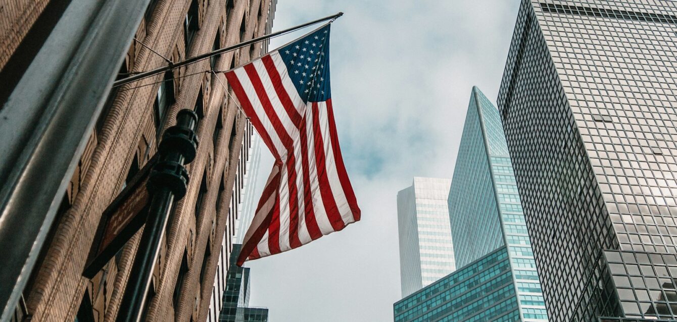 low angle photo of flag of U.S.A